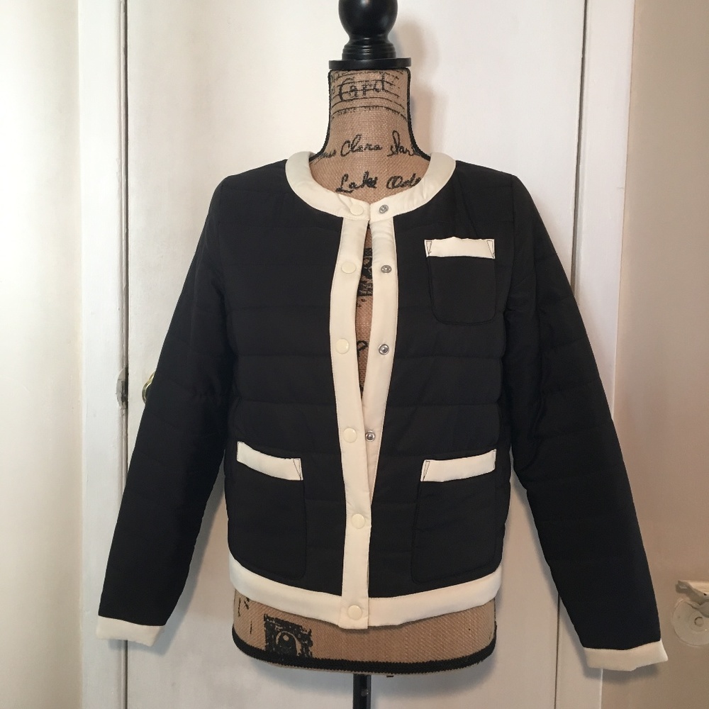 NWT Beautiful Black/Cream  Jacket